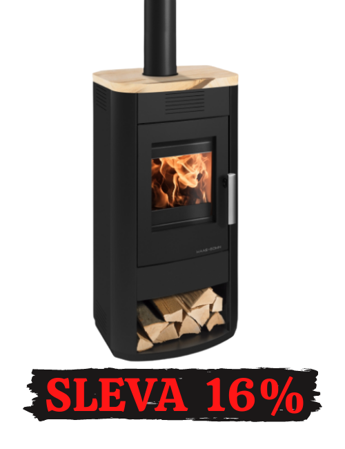 16% SLEVA - Haas+Sohn Salerno II černý plech + horní deska woodstone