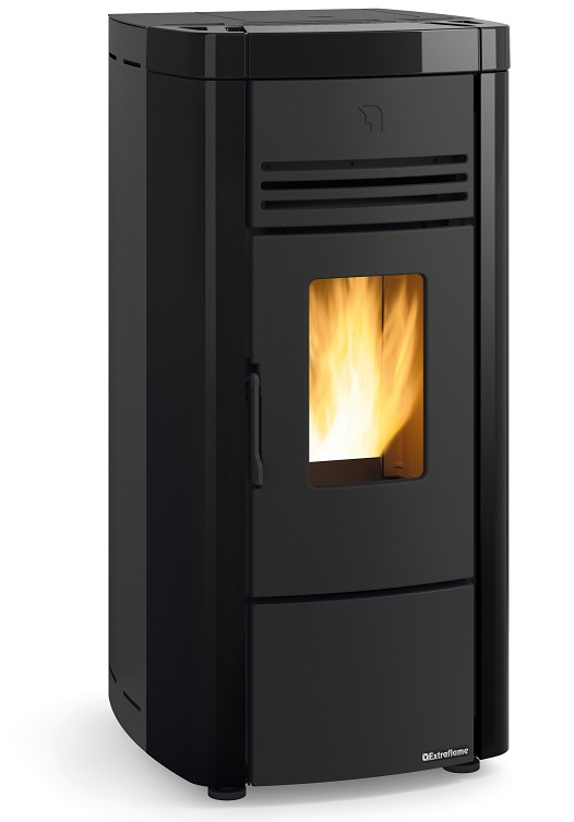 Extraflame Angela Plus Evo s rozvodem horkého vzduchu - černá