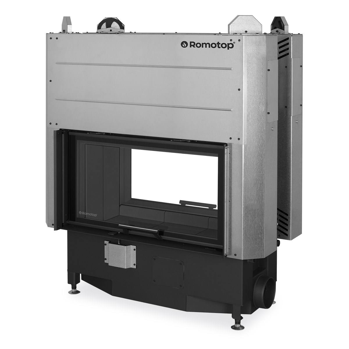 Romotop Heat T 3G L 88.50.04 výsuv, průhledová černý Igniton 