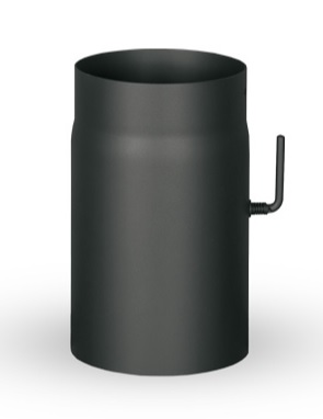 Trubka s klapkou 0,25m 150mm černá síla 2mm