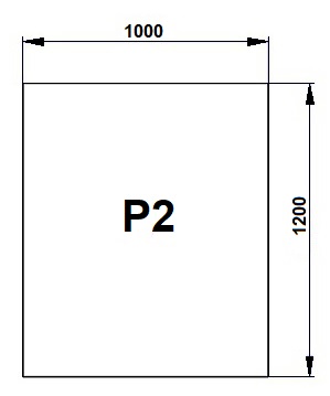 Sklo pod kamna P2 - čiré 100x120