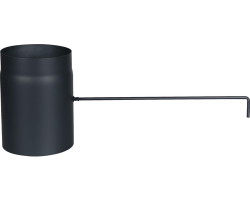 Trubka s klapkou 0,25m 200mm černá , síla 2 mm - dlouhé táhlo