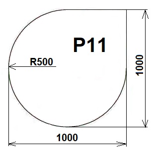 Sklo pod kamna P11K 100x100 - čiré