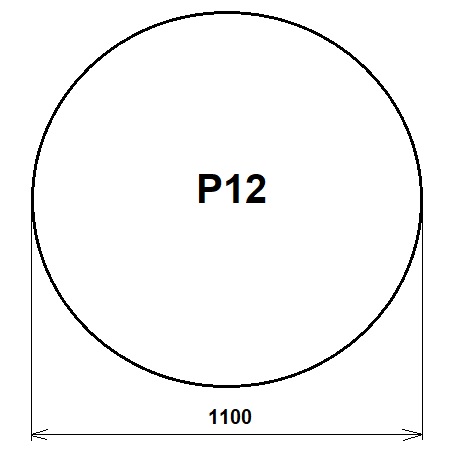 Sklo pod kamna P12 - čiré - D110