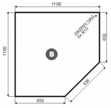 Romotop plech pod kamna B 1100x1100