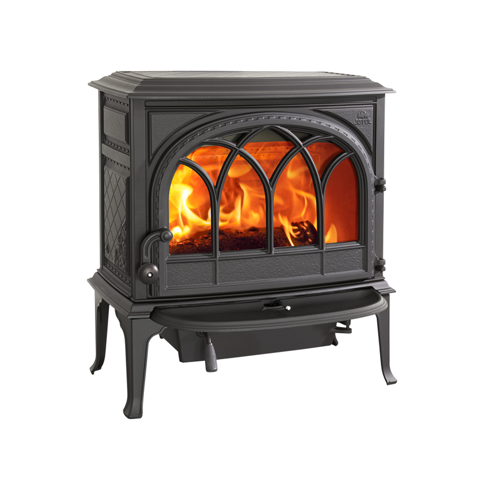 Jotul F 400 CB ECO BP - černý lak, dvířka s ozdobnými příčkami