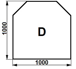 Sklo pod kamna D čiré 1000x1000 - tloušťka 6 mm