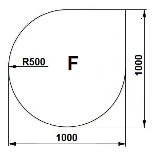 Sklo pod kamna F čiré 1000x1000 - tloušťka 6 mm