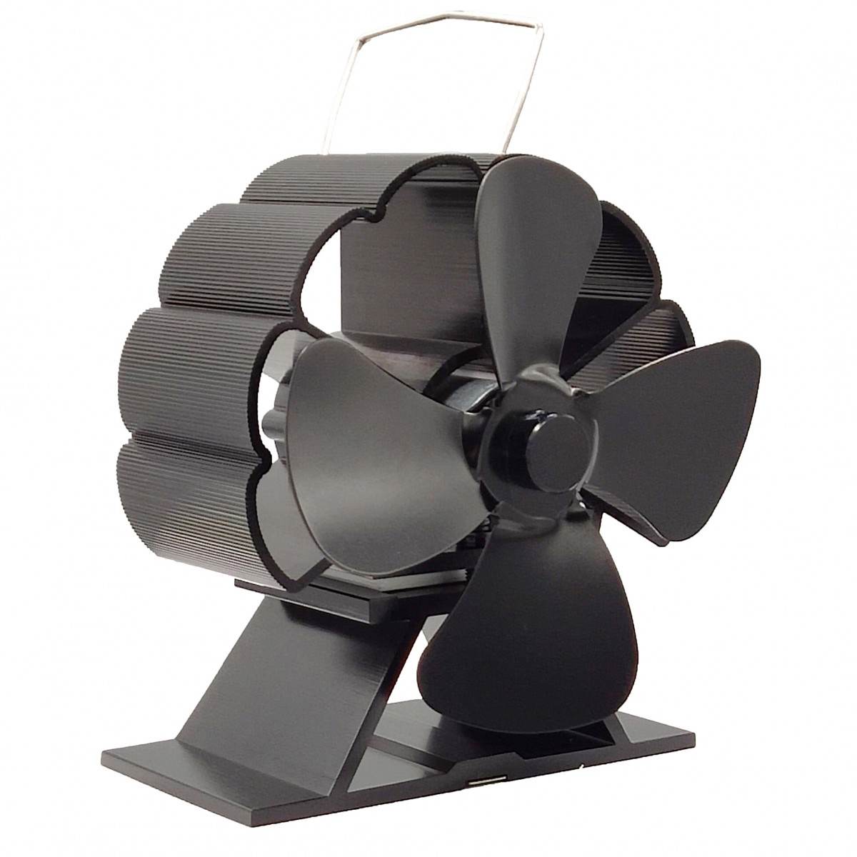 Ventilátor na kamna FLAMINGO čtyřlopatkový Mini - černá