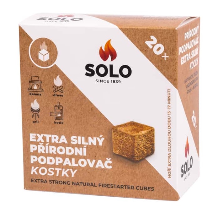 SOLO podpalovač extra silný KOSTKY 20 ks