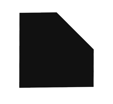 Plech pod kamna rohový 800x800x1,5